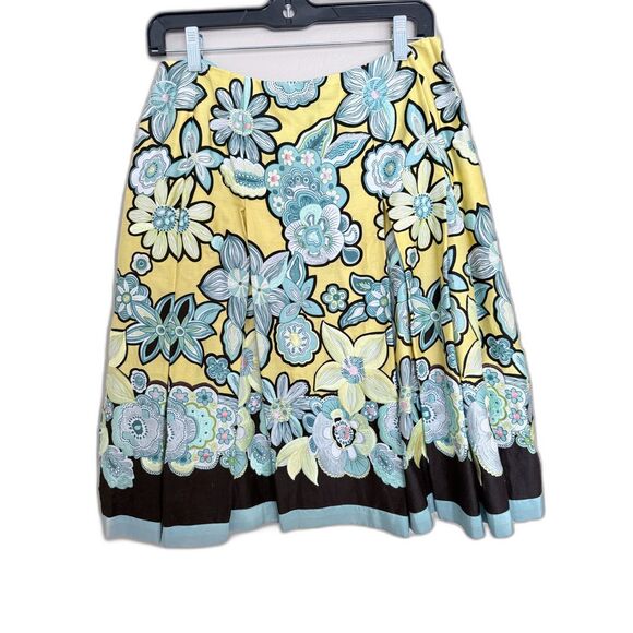 Carlisle Silk Blend Embroidered Floral Pleated Midi Skirt - Size 4 US, 6 UK - Picture 2 of 7
